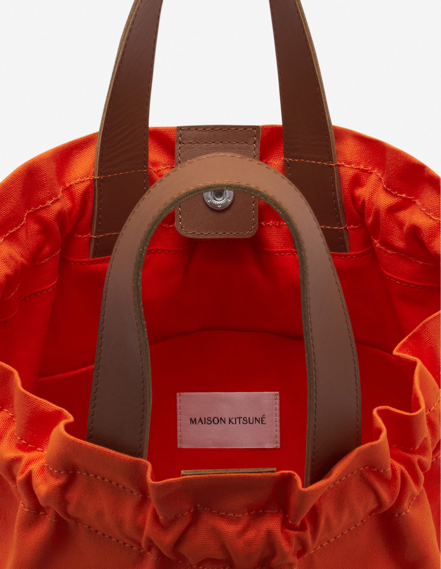 Sac seau avec écusson brodé - Hot Orange