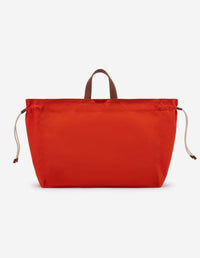 The Surf tote bag in leather - Hot Orange