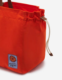 The Surf tote bag in leather - Hot Orange