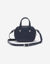 Camera Boogie small leather bag - Navy