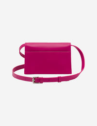 Preppy Baguette small leather bag - Magenta