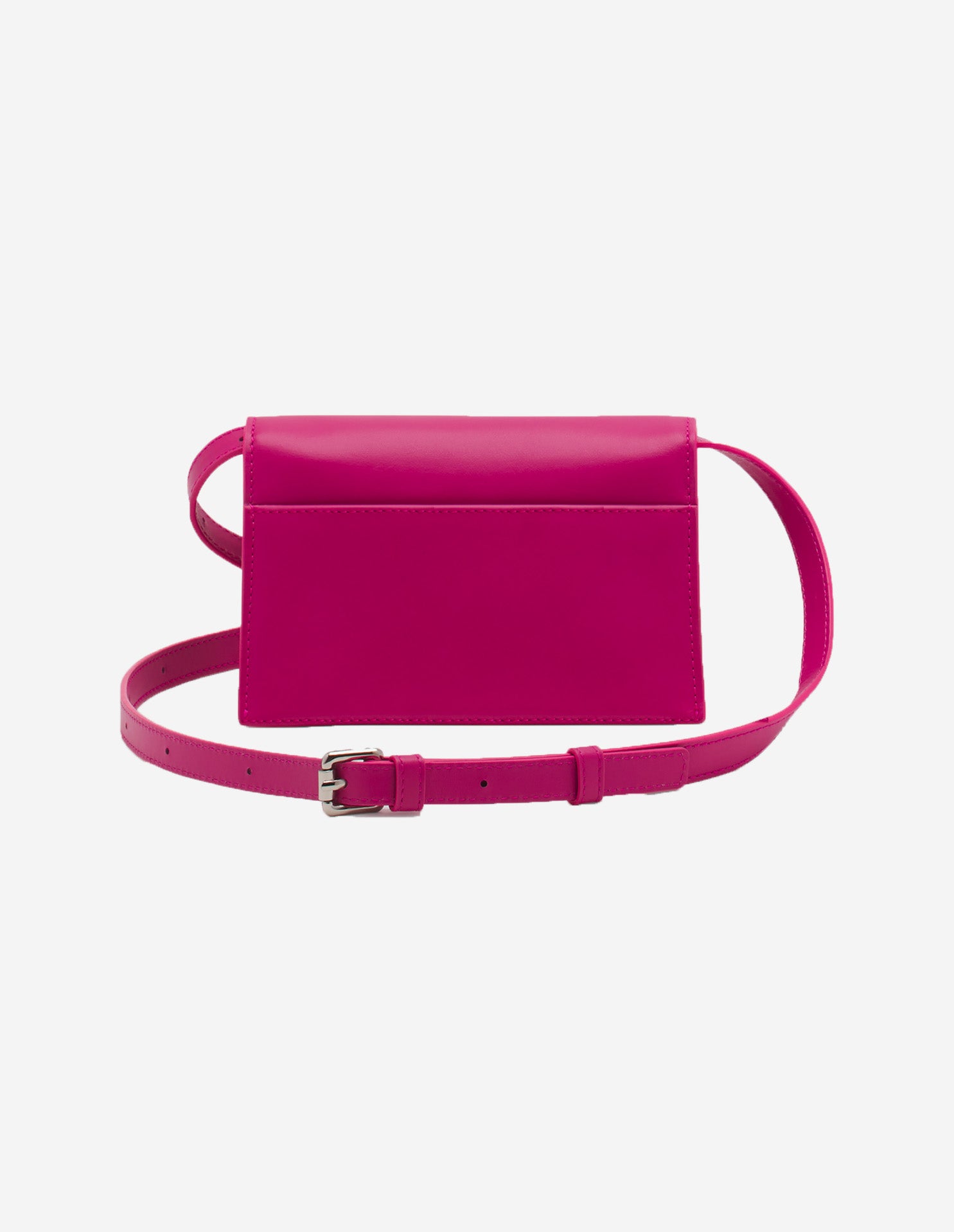 Preppy Baguette small leather bag - Magenta