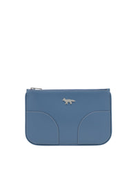 Sac pochette Boogie zippée en cuir - Beat Blue