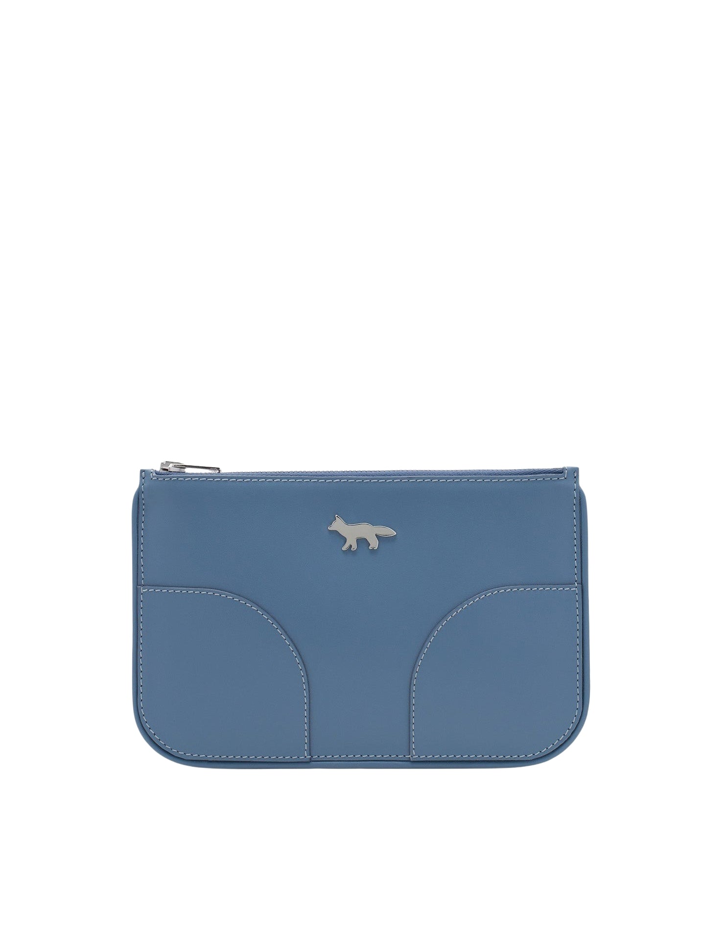 Sac pochette Boogie zippée en cuir - Beat Blue
