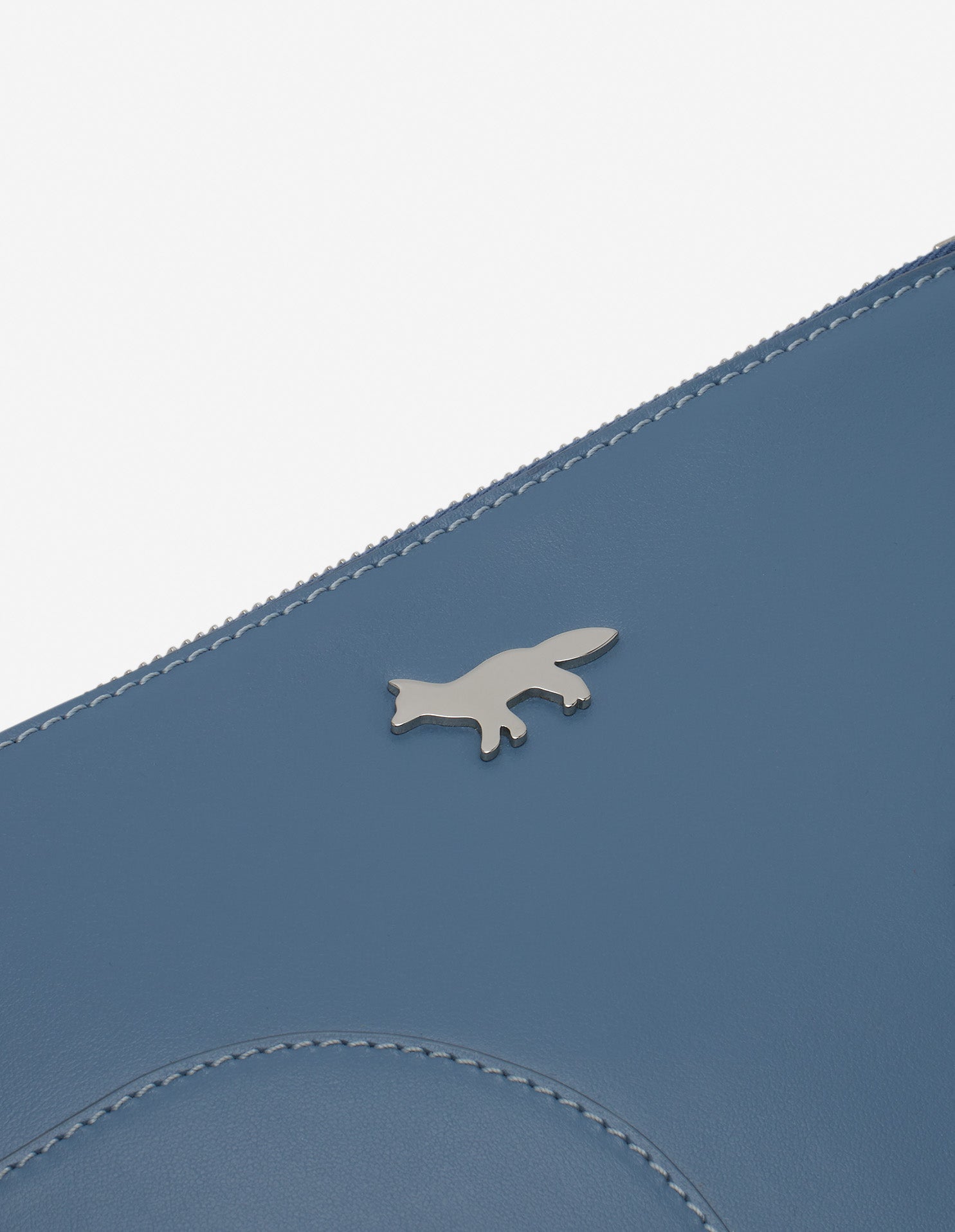 Sac pochette Boogie zippée en cuir - Beat Blue