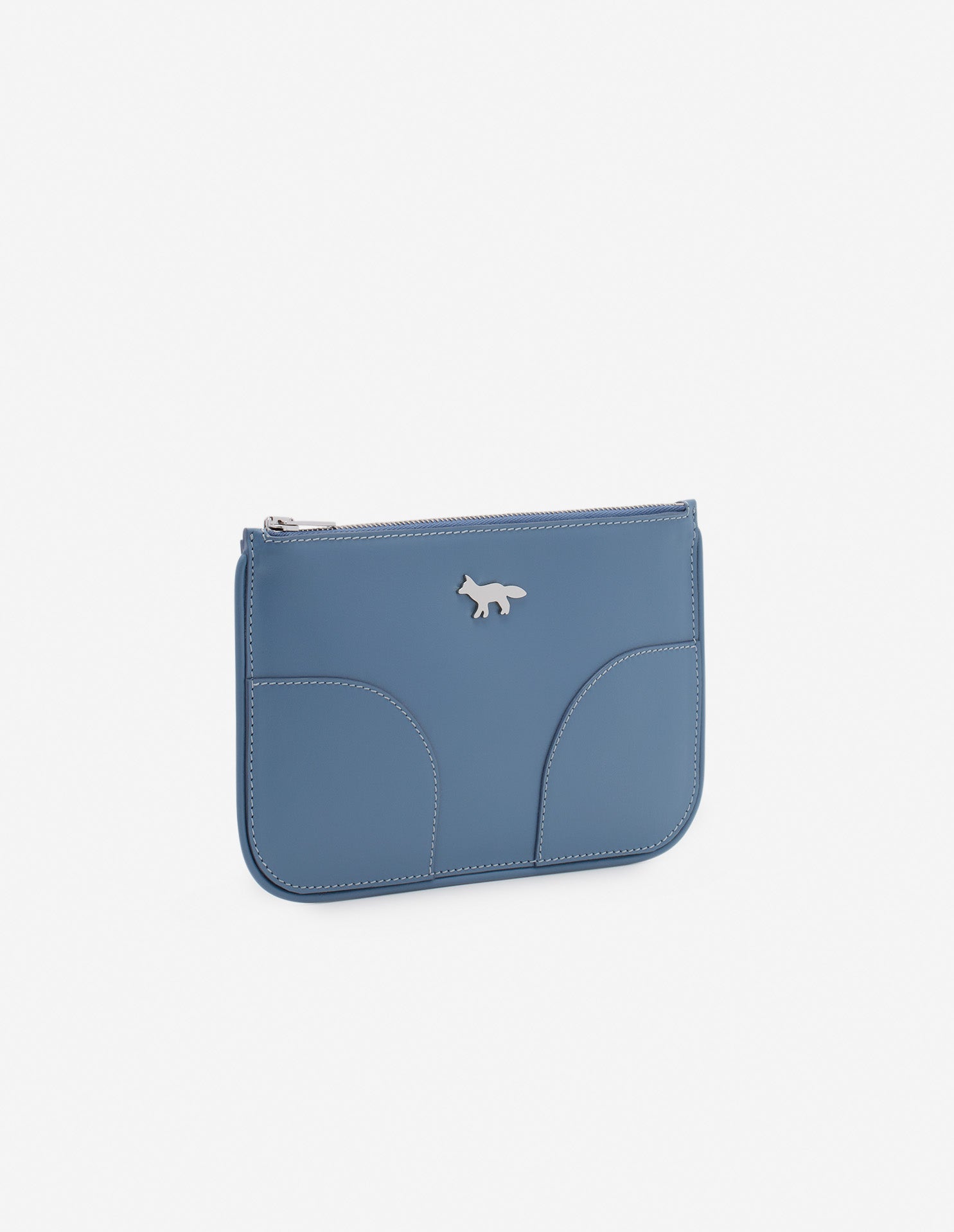 Sac pochette Boogie zippée en cuir - Beat Blue