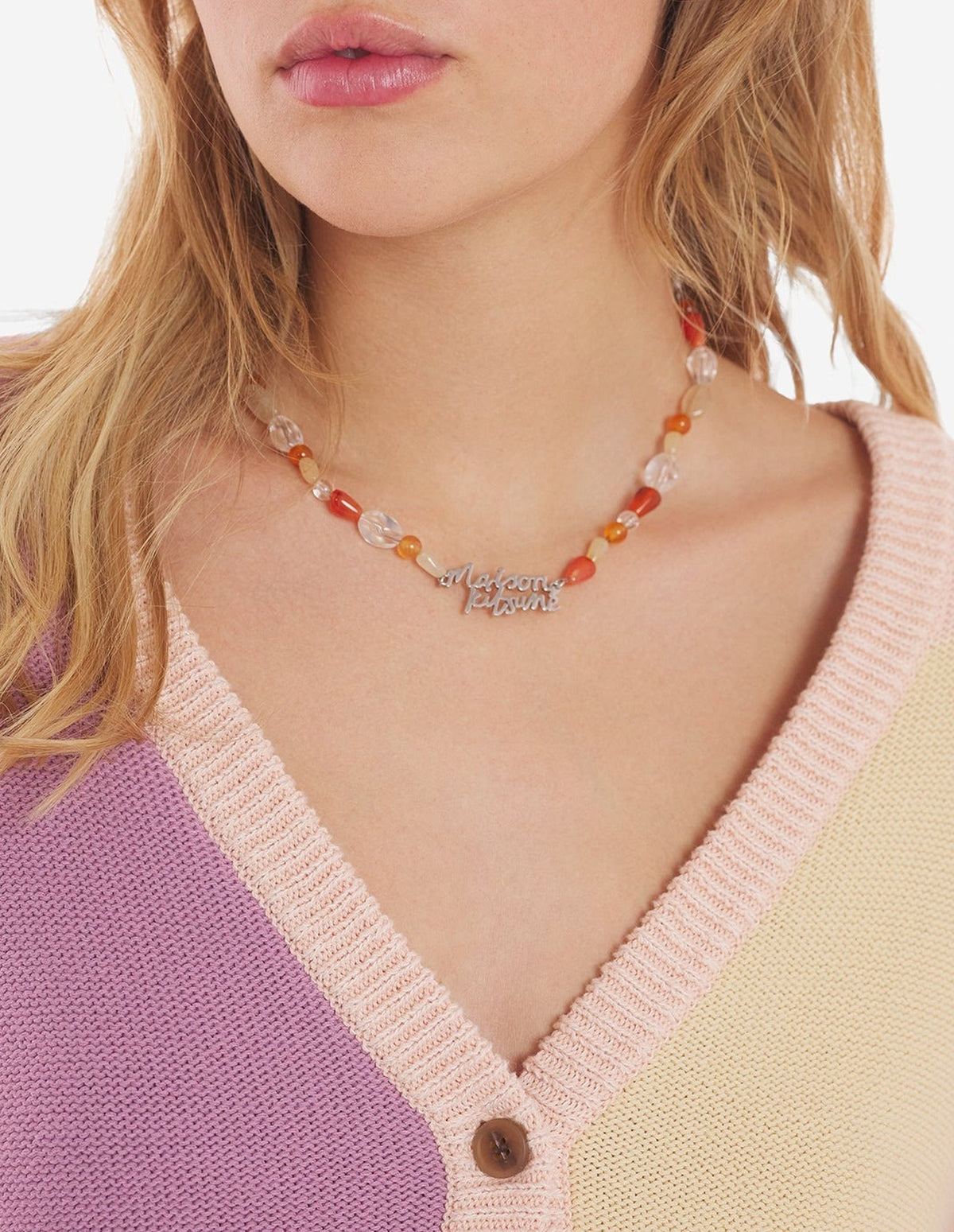 Collier Handwriting à perles - Multicolor