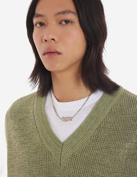 Maison Kitsune Handwriting Necklace - Silver