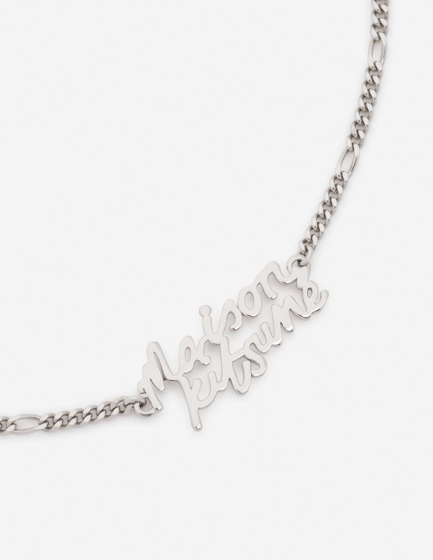 Maison Kitsune Handwriting Necklace - Silver