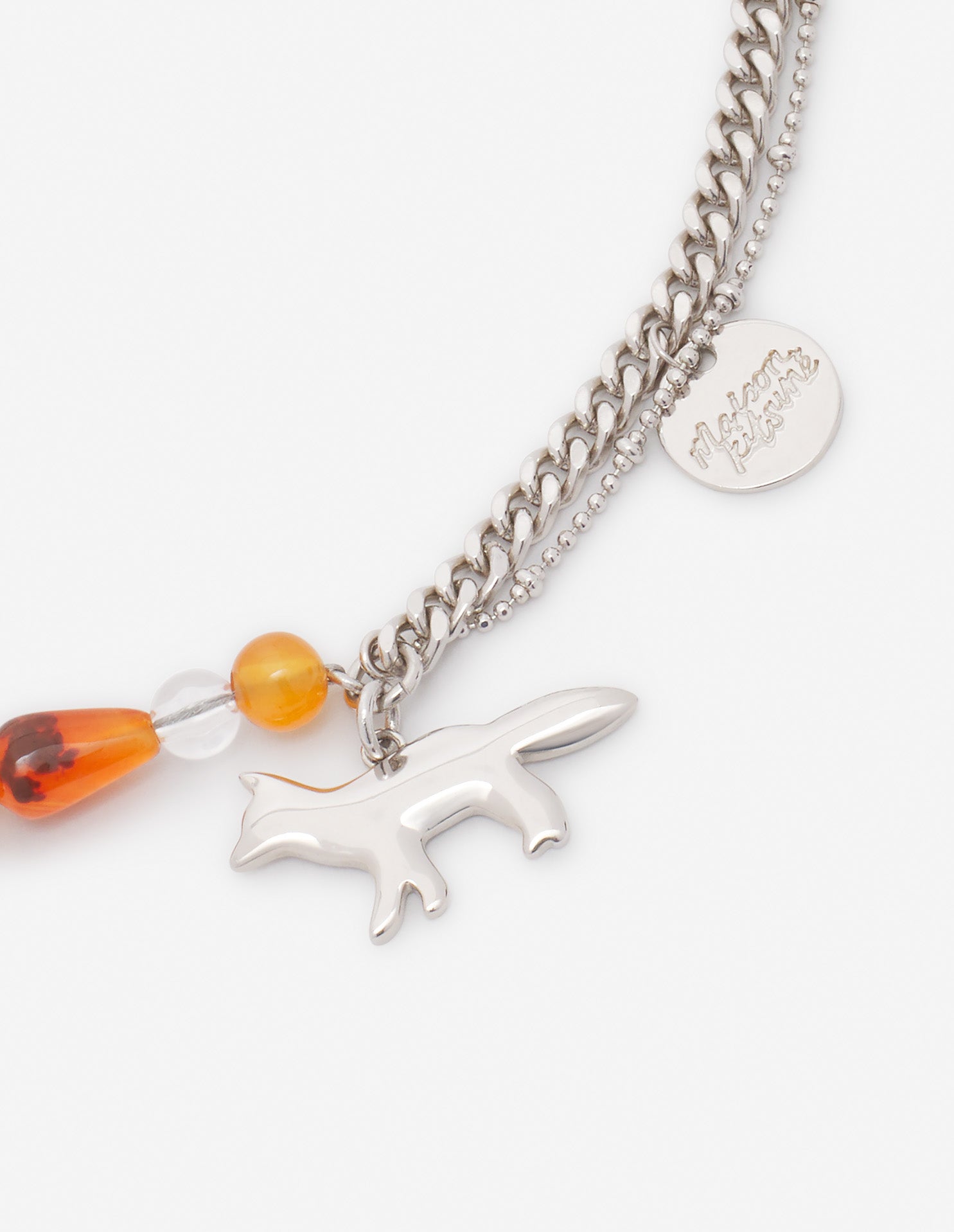 Profile Fox & Beads Necklace - Multicolor