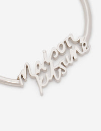 Maison Kitsune Handwritting Hoops - Silver