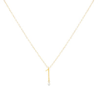 Collier Number N°1 serti d'un diamant - Or Jaune