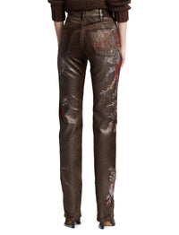Jean droit Beldon décoré - Lustrous Floral
