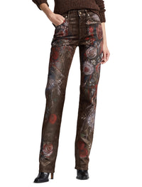 Jean droit Beldon décoré - Lustrous Floral