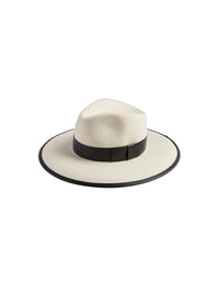 CHAPEAU FEDORA EN LAINE EN FEUTRE CRÈME