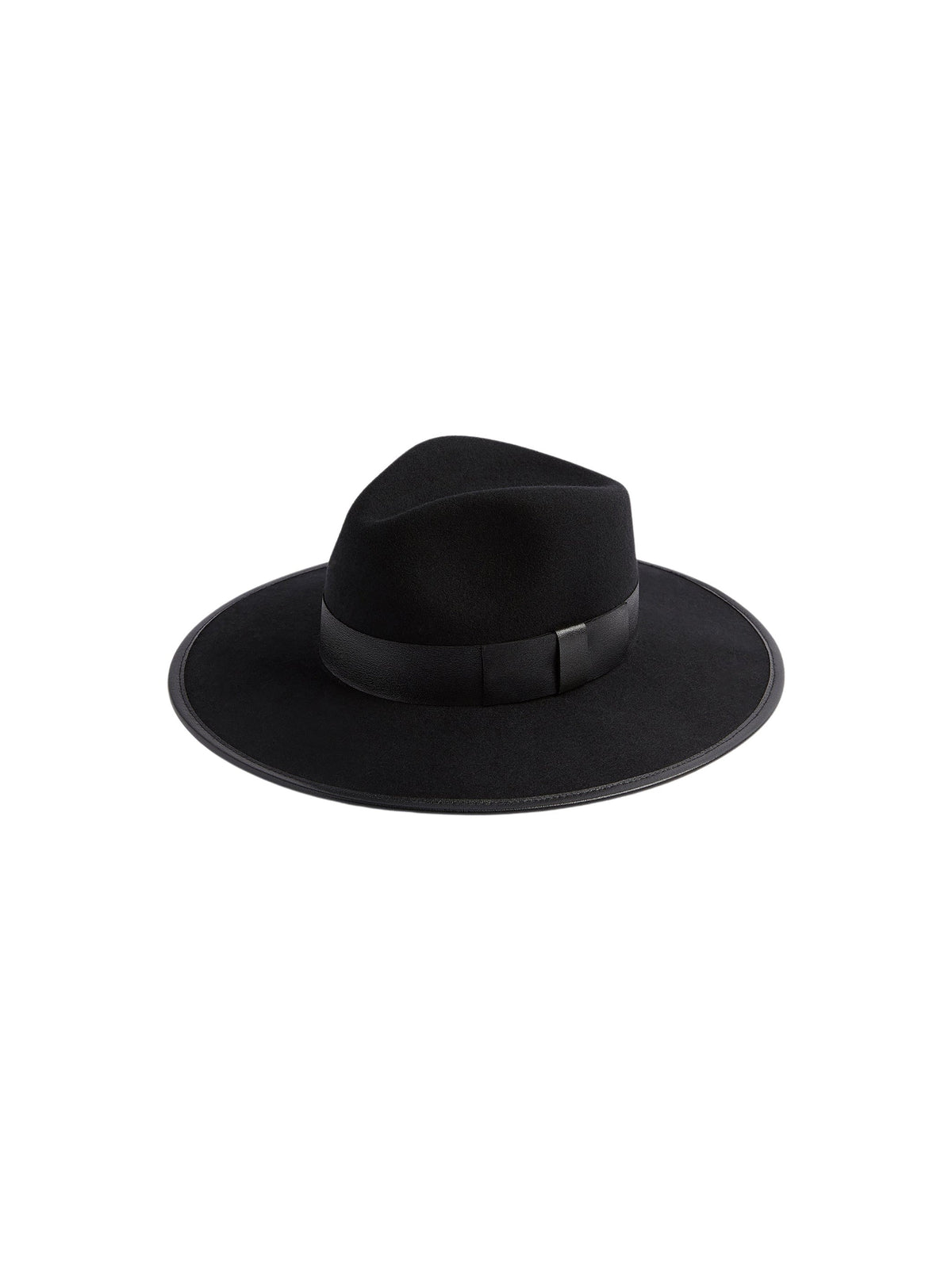 CHAPEAU FEDORA EN LAINE NOIRE EN FEUTRE