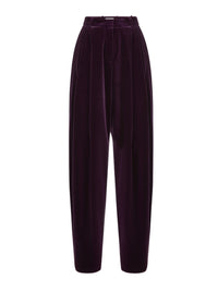 PANTALON GRAND EN VELOURS - Violet