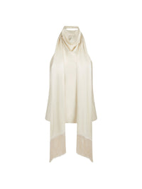 HAUT À COL HALTER AVEC ÉCHARPE EN SATIN