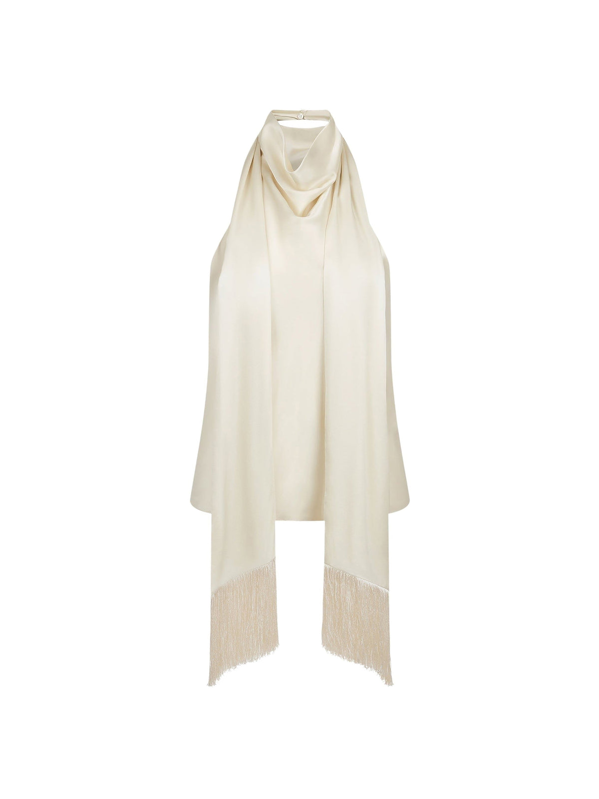 HAUT À COL HALTER AVEC ÉCHARPE EN SATIN
