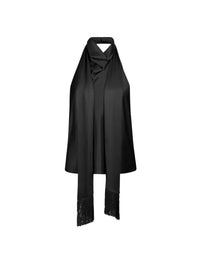 HAUT À COL HALTER AVEC ÉCHARPE EN SATIN
