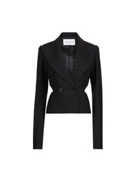 VESTE OUVERTE EN GABARDINE DE LAINE