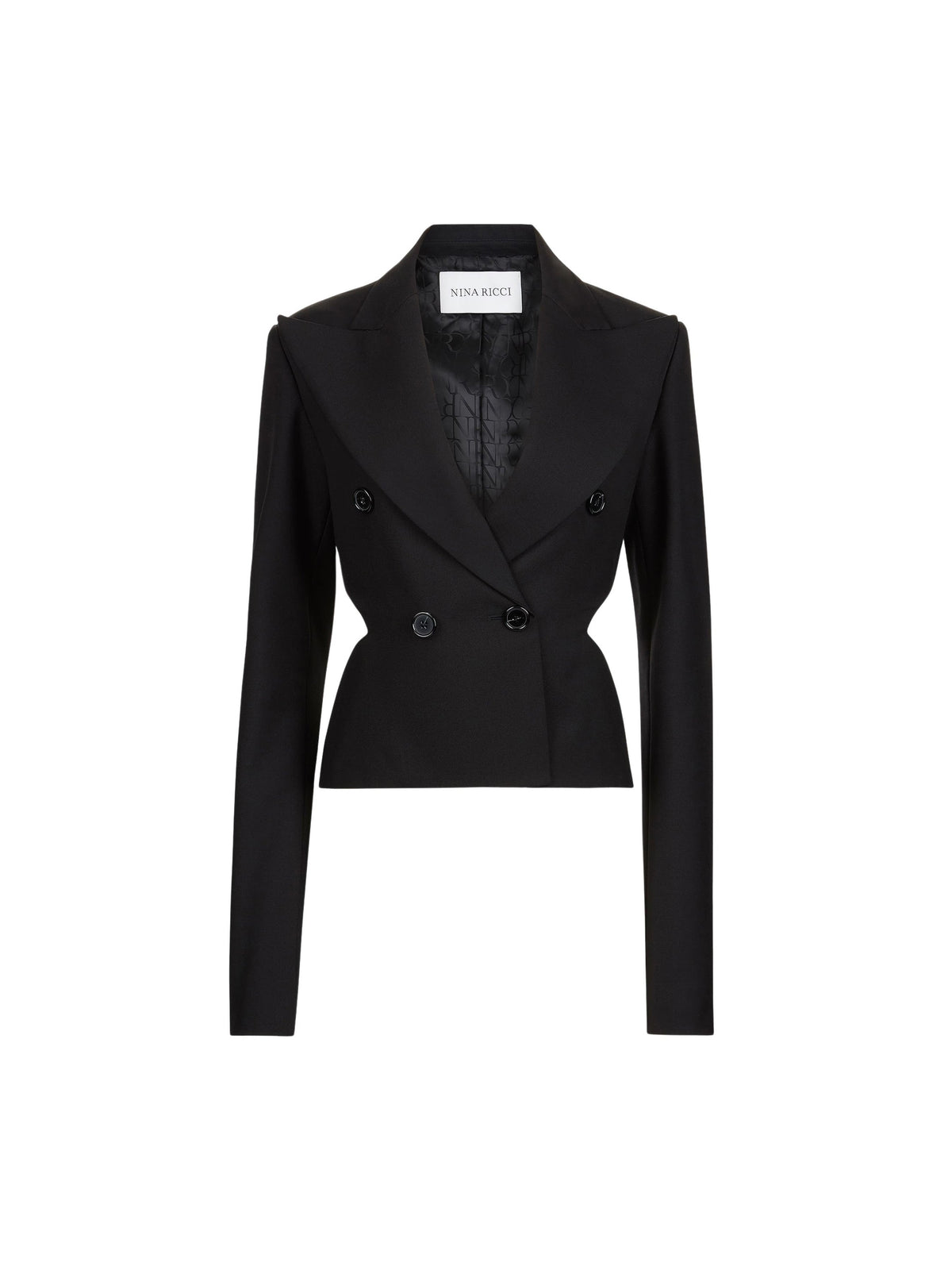 VESTE OUVERTE EN GABARDINE DE LAINE