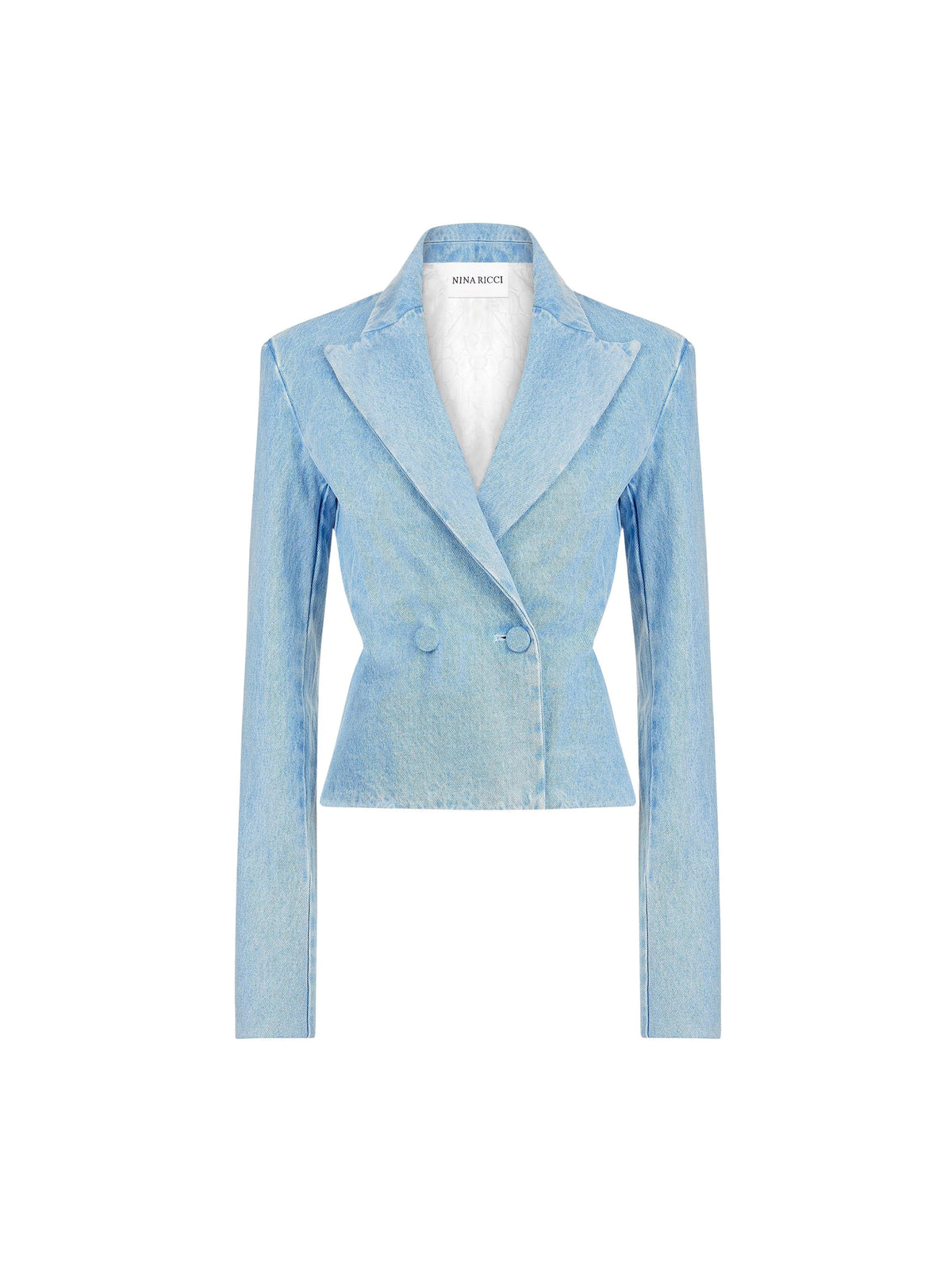 VESTE À DOS DÉCOUVERT EN DENIM BLEU