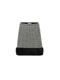 MINI-JUPE JACQUARD TRICOTÉE EFFET TWEED