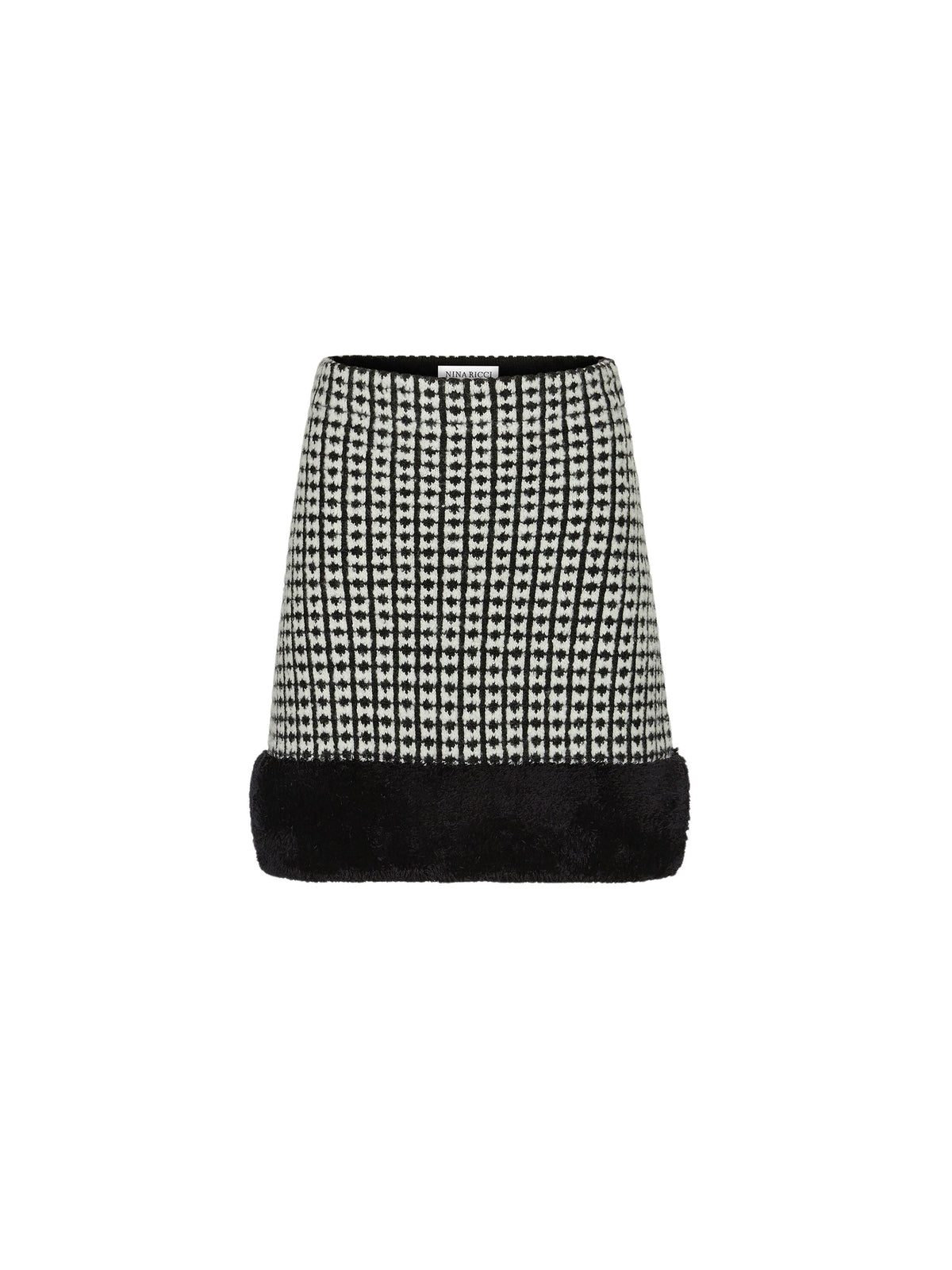 MINI-JUPE JACQUARD TRICOTÉE EFFET TWEED
