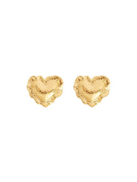 PETITS BOUCLES D’OREILLES EN FORME DE COUSSIN DE CŒUR