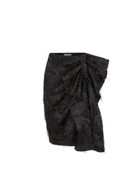 JUPE AVEC DÉTAIL D’ARC ASYMÉTRIQUE - Noir