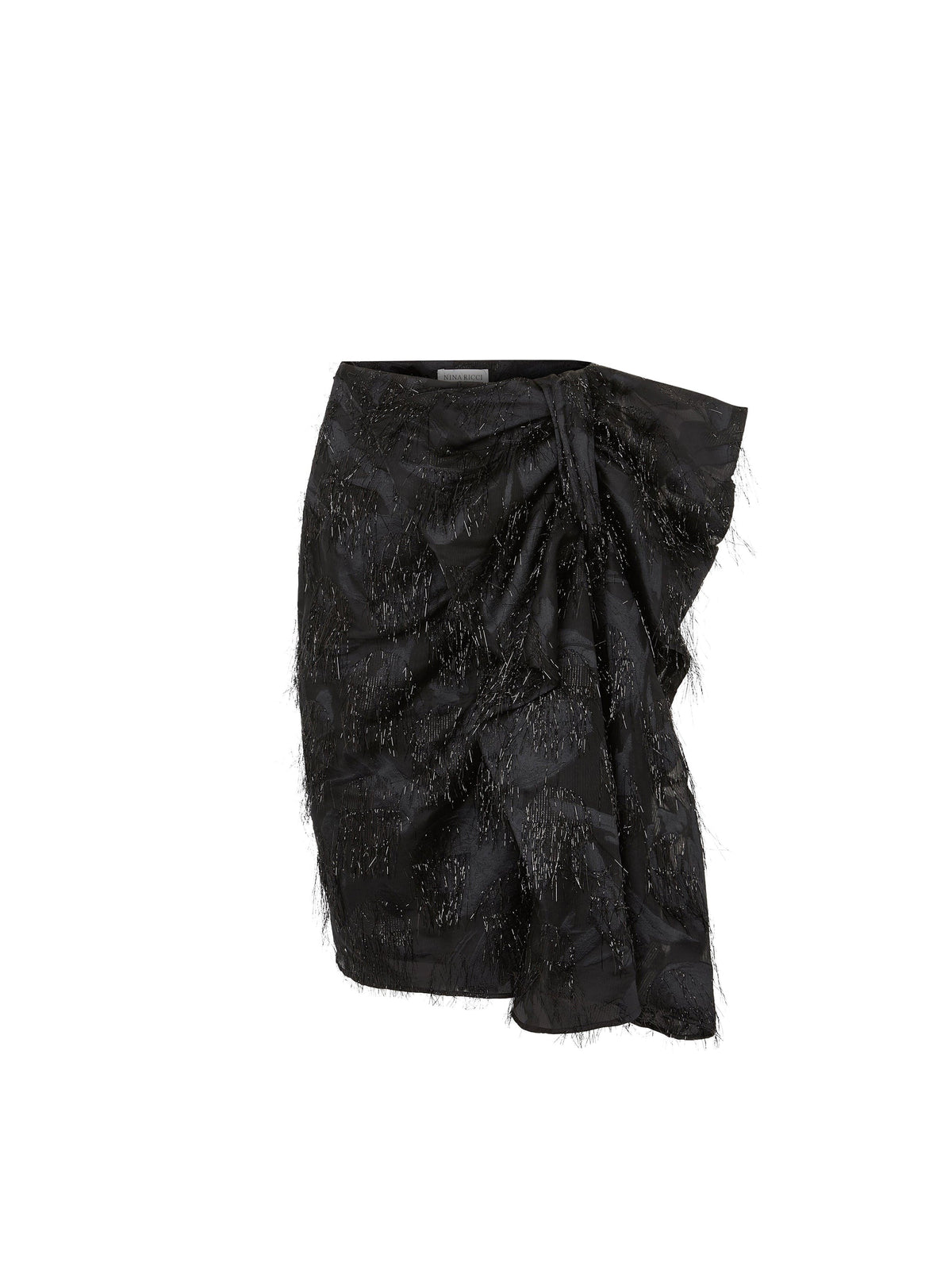 JUPE AVEC DÉTAIL D’ARC ASYMÉTRIQUE - Noir