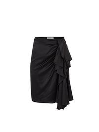 JUPE AVEC DÉTAIL D’ARC ASYMÉTRIQUE - Noir