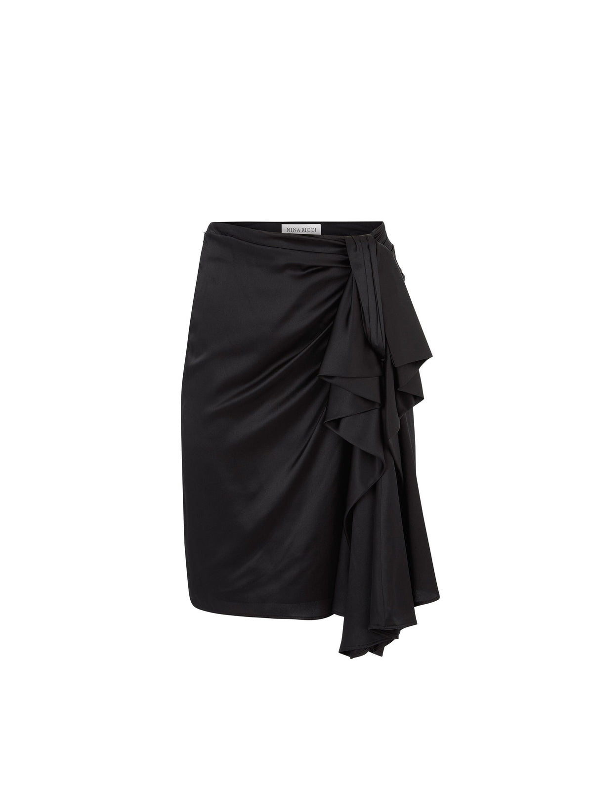 JUPE AVEC DÉTAIL D’ARC ASYMÉTRIQUE - Noir