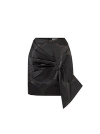 JUPE AVEC DÉTAIL D’ARC ASYMÉTRIQUE - Noir