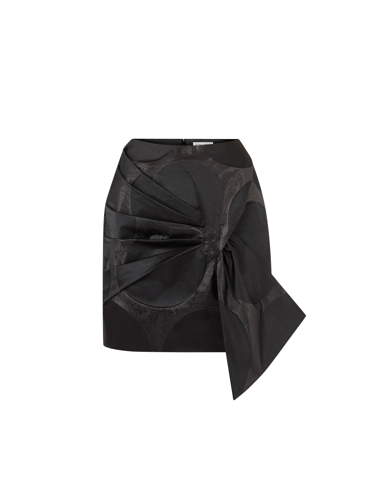 JUPE AVEC DÉTAIL D’ARC ASYMÉTRIQUE - Noir