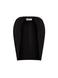 CAPE DE GABARDINE EN LAINE - Noir