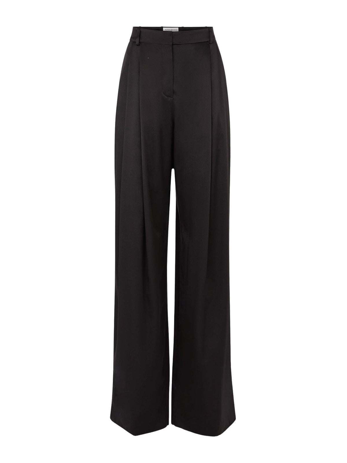 PANTALON À JAMBES LARGES PLISSÉES