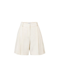 SHORT PLISSÉ LARGE - Beige
