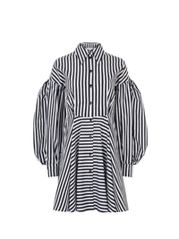 ROBE MIDI AVEC MANCHES COCON - Bleu