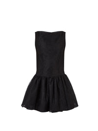 MINI-ROBE À DÉCOLLETÉ CARRÉ - Noir