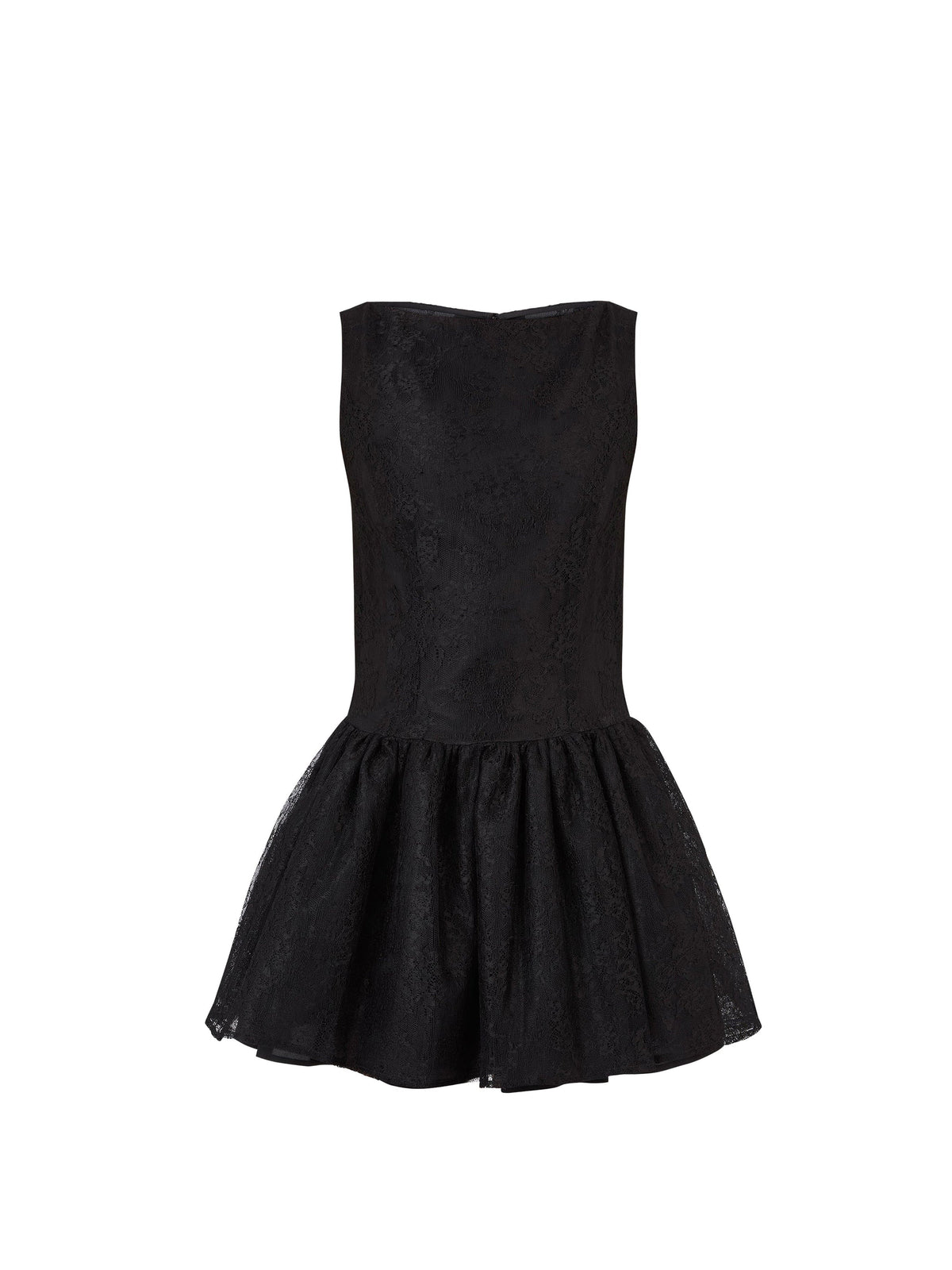 MINI-ROBE À DÉCOLLETÉ CARRÉ - Noir