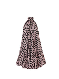 MINI-ROBE À COL HALTER AVEC PÉPLUM