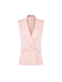 VESTE CROISÉE SANS MANCHES - Rose