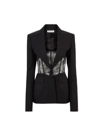 VESTE AVEC INSERT EN DENTELLE