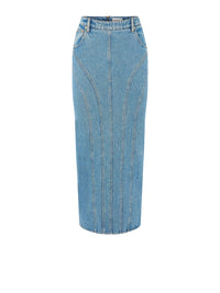 JUPE EN DENIM AVEC DÉTAILS COUTURE
