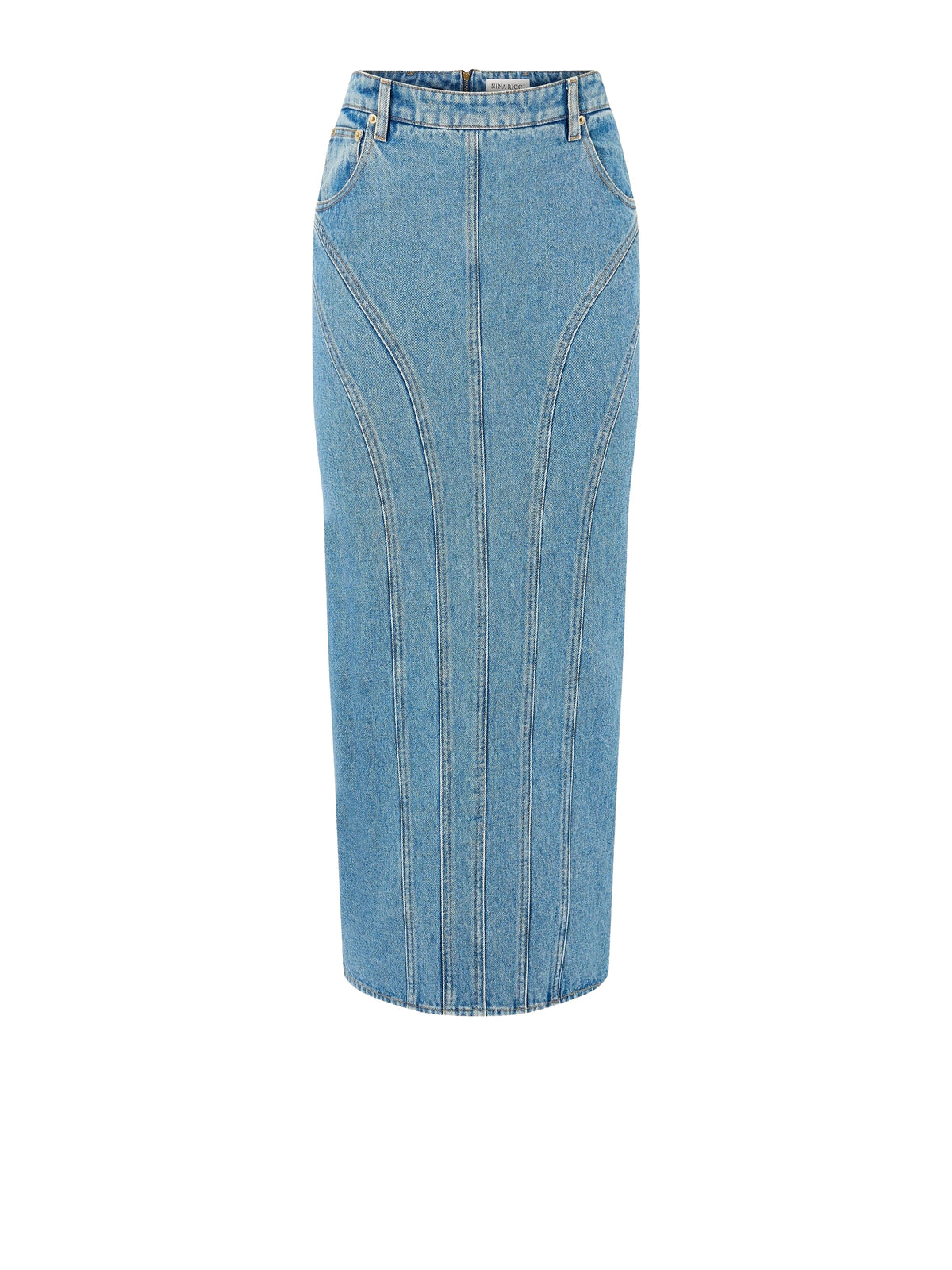 JUPE EN DENIM AVEC DÉTAILS COUTURE