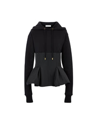 SWEAT À CAPUCHE AVEC UN PÉPLUME CONTRASTANT
