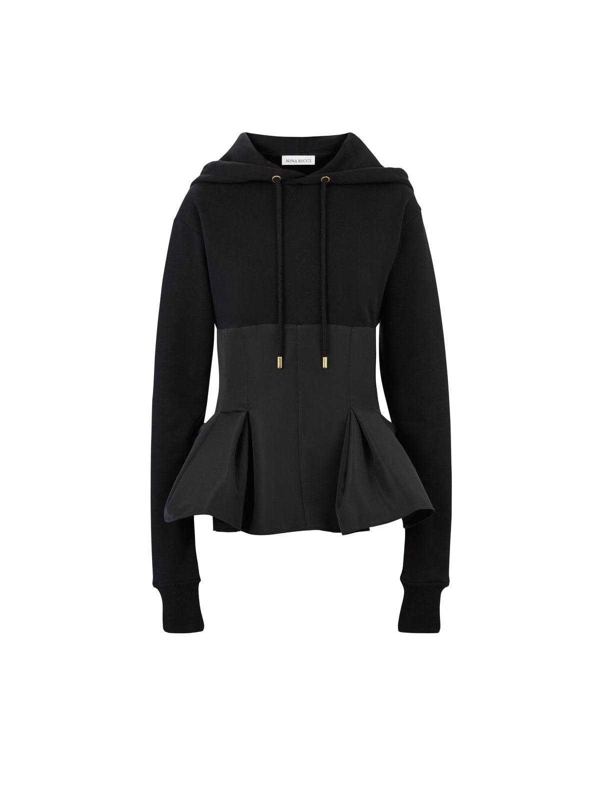 SWEAT À CAPUCHE AVEC UN PÉPLUME CONTRASTANT