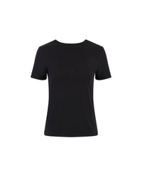 T-SHIRT AVEC UN DOS PLONGEANT DRAPÉ - Noir